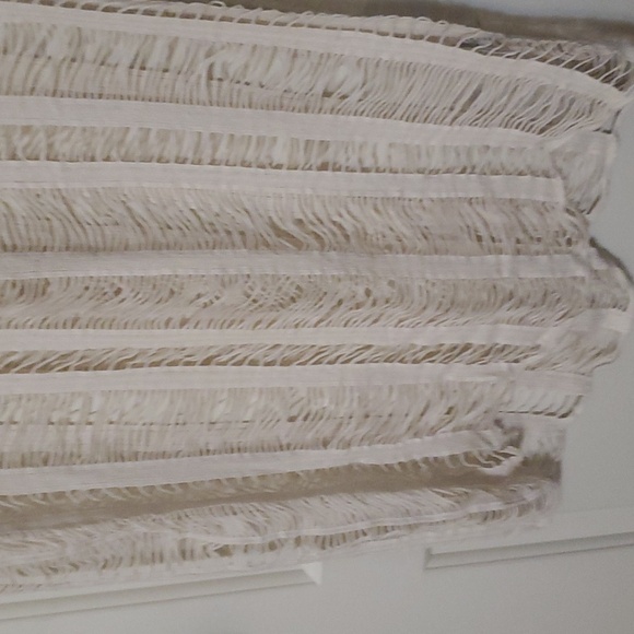 Beautiful cut out ecru long coverup - Picture 4 of 6